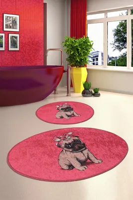 Produktbild von Mijolnir, Pink- CHL2398, Bunt, Badematten, 700 gr/m², 100% Samtstoff