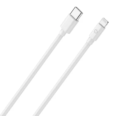 Produktbild von RealPower 385242, Weiß, USB C, Lightning, 2 m, Männlich, Männlich