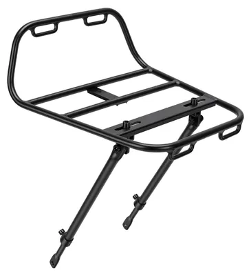 Obrázok produktu pre Predný nosič na bicykel, určený pre horské bicykle a pretekárske bicykle, s nastaviteľnou výškou, jednoduchá montáž, vyrobený z hliníkovej zliatiny, čierna farba