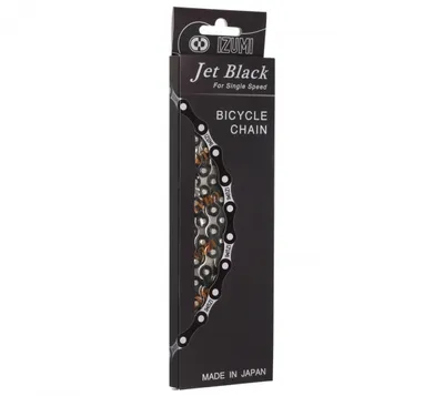 Produktbild von Izumi Kette Chain Track Jet Black FixedGear BMX Single 1/2x1/8 jet black-silber