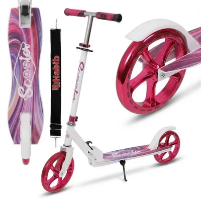 Produktbild von Habib Cityroller mit XXL Glanz-Rädern | Klappbar & bis 100kg: Pink