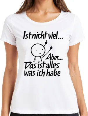 Produktbild von Ist nicht viel aber das ist alles sarkastisch mittelfinger lustig Damen T-Shirt, Weiß, M