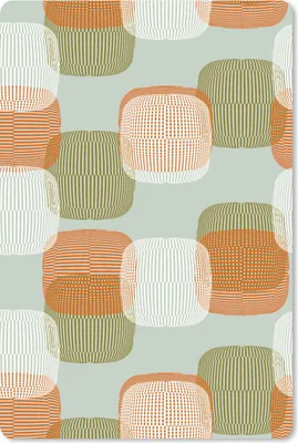 Produktbild von MuchoWow® Mauspad Mousepad Retro - Muster - Pastell 40x60 cm - Mousepads - Maus Mat - Pad - Mausunterlage - Schreibtisch Accesoire