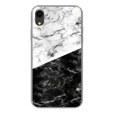 Produktbild von MuchoWow® Handyhülle Schutzhülle Hülle für iPhone XR Marmor - Chic - Collage Silikon Softcase Handy Hülle - Schutzdeckel
