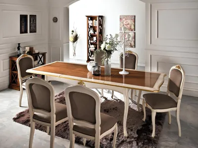Produktbild von Barock Antik Stil Esstisch Tisch Echtes Holz Klassische Design Tische Italien