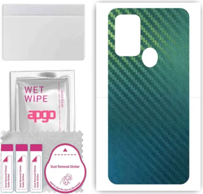 Produktbild von apgo Rückseite Schutzfolie, Skin, kompatibel mit ZTE Blade A53 Pro, Hinten Displayschutzfolie aus Vinylfolie, kratzfest, einfache Montage - Kohlenstoff-Chamäleon CAKA1