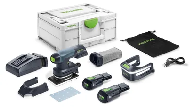Image de Ponceuse vibrante sans fil 18V RTSC 400 3,0 I-Plus - FESTOOL - avec 2 batteries 3Ah - chargeur - SYSTAINER - 578931