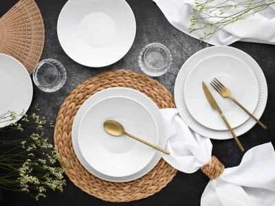 Produktbild von CreaTable, 21884, Valencia Weiss, Tellerset 18-tlg, Porzellan