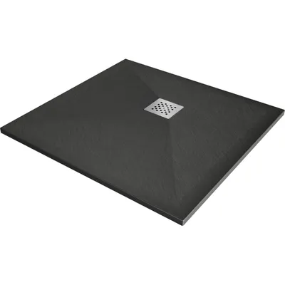Zdjęcie produktu dla Mexen Stone+ brodzik kompozytowy kwadratowy 70 x 70 cm, antracyt - 44717070