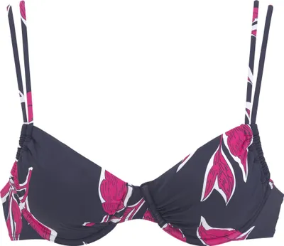Produktbild von LASCANA Bügel-Bikini-Top marine-bedruckt Größe 44 Cup F