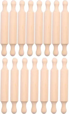 Produktbild von Mini-Nudelholz – 15 Stück für die Küche, zum Ausrollen von Teig – kleines Nudelholz für Kinder, Fondant