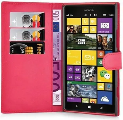 Obrázok produktu pre Cadorabo kryt pre Nokia Lumia 1520 ochranný kryt v červenej farbe puzdro na mobilný telefón kryt magnetické zatváranie