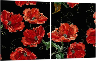 Produktbild von Herdabdeckplatten 2x40x52 Glaskeramikfeld 2-Teilig Glas Spritzschutz Rosen
