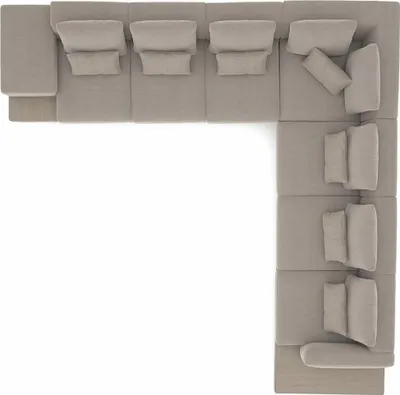Produktbild von Wohnzimmer Grau Polstermöbel Ecksofa L-Form Design Couchtisch Beistelltisch