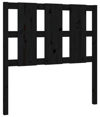 Produktbild von vidaXL Bett-Kopfteil Schwarz 105,5x4x100 cm Massivholz Kiefer