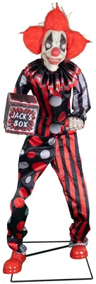 Produktbild von Animierte Horror-Clown Dekofigur mit Bewegung 175 cm -