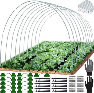 Produktbild von Garten-Unterstand für erhöhte Beete - Pflanzengewächshaus Bogen für Blumenbeete - 50 Stück Gewächshausbogen - Gemüsegewächshaus - Kassenbogen