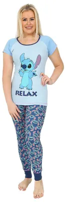 Obrázek produktu pro Pyžamo Disney Lilo a Stitch pro dívky, dlouhé, světle modré, modré, velikost 8-10