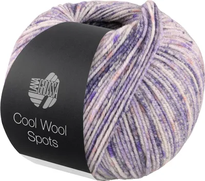 Produktbild von Lana Grossa - Cool Wool Spots 5006 creme grauviolett lila dunkelgrau rosa
