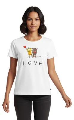 Produktbild von Spreadshirt Janosch Bär Tiger Love Liebe Frauen Premium T-Shirt, L, Weiß