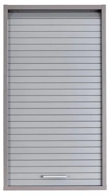 Produktbild von SIMMOB Küchenschrank Schrank Oberschrank Hängeschrank mit Rollladentür B 40 cm, Farbe:Aluminium