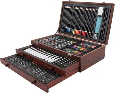 Imagen del producto de Caja de madera Mal-Set, 24 lápices de colores