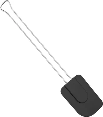 Produktbild von Silikonteigschaber 29 x 5 cm Edelstahl/schwarz 230 °C