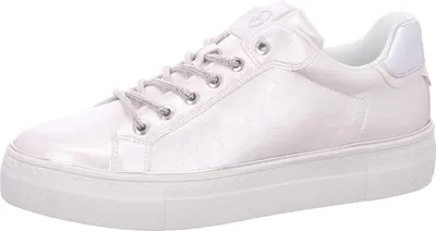 Produktbild von Tamaris Damen Sneaker Plateausohle Metallic Effekte Court 1-23751-44, Größe:39 EU, Farbe:Weiß