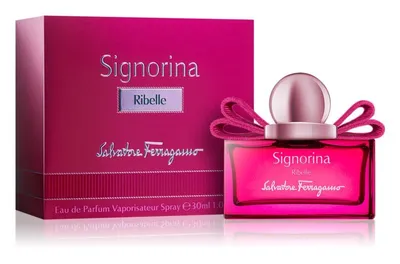 Zdjęcie produktu dla Salvatore Ferragamo Signorina Ribelle, Kobiety, 30 ml, Floriental Woody, ALCOHOL DENAT. (SD ALCOHOL 39-C), PARFUM (FRAGRANCE), AQUA (WATER), BENZYL SALICYLATE, LINALOOL,..., 1 szt., 90 mm