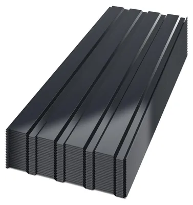 Image de Eikuavons 24 lames de tôle trapézoïdale 115 cm x 45 cm = 12 m² de tôle de toiture pour abri de jardin ou abri de voiture, anthracite, galvanisée, tôle profilée, tôle murale, tôle de toiture, tôle ondulée, panneaux de toiture