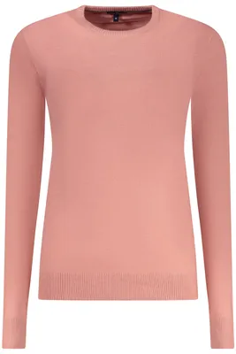 Produktbild von Rosa Damenpullover mit Rundhals und Logo - Norwegen 1963 Design