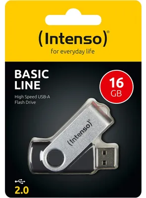 Produktbild von Intenso USB 16GB BASIC LINE bksr 2.0 - Intenso 3503470 - (PC Zubehoer / Speicher)
