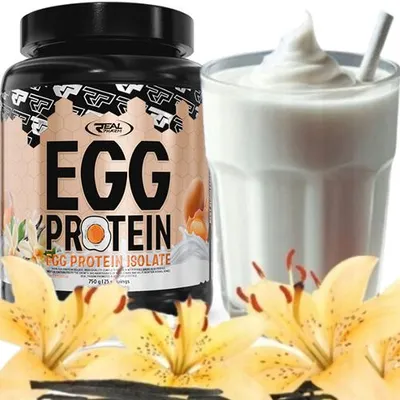 Immagine prodotto di Isolato di proteine dell'uovo, senza lattosio, Real Pharm Eiprotein 750 g, vaniglia