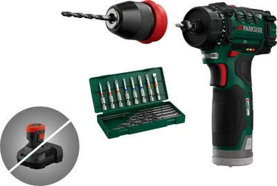 Produktbild von PARKSIDE® 12 V Akku-Bohrschrauber »PBSA 12 D4«, ohne Akku und Ladegerät