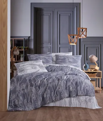 Zdjęcie produktu dla L'Essentiel Linge de Maison, Lara - Grey, zestaw poszewek na kołdrę Ranforce king-size (IT), szary, 100% BAWEŁNA RANFORCE, 250 x 200 cm