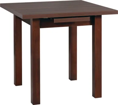 Produktbild von Esstisch Max 7 Nussbaum Buchenholz-Laminat 80x80 cm, Höhe 76 cm, klappbar und ausziehbar