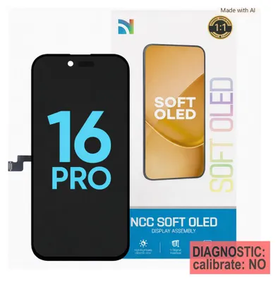 Produktbild von Kompatibles NCC High Refresh SOFT OLED 120Hz Display Touchscreen Bildschirm Schwarz für Apple iPhone 16 Pro A3293, A3083 & Werkzeug