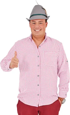 Produktbild von Kariertes Trachtenhemd Anton für Herren zur Party | Rosa Größe: 60