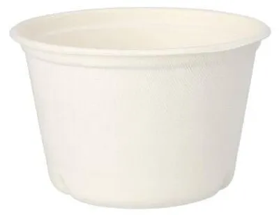 Produktbild von 500 Papstar Suppenbecher, Zuckerrohr pure 600 ml Ø 14 cm, 9 cm weiss 89857