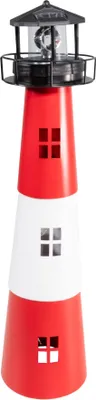 Produktbild von Gartendeko Solar Leuchtturm mit rotierender LED-Beleuchtung, H:60cm