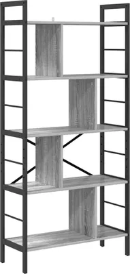 Obrázok produktu pre vidaXL Regál na knihy Grey Sonoma 75 x 30 x 156 cm Materiál na báze dreva