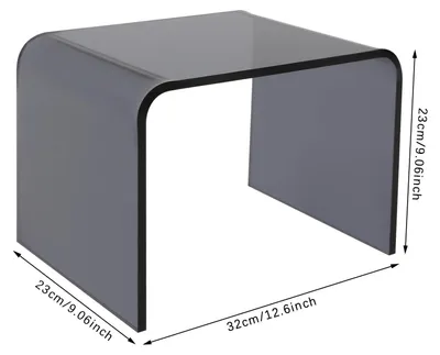 Produktbild von Acryl Kinder Tritthocker - Trittstufe und Fußhocker - Rutschfest - Modernes minimalistisches Design - Für Wohnzimmer und Bad - Schwarz