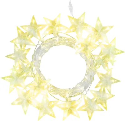 Immagine prodotto di Catena luminosa MagicHome Natale, timer, tenda, stelle, 142xLED, bianco caldo, 8 funzioni, 3 m, IP44