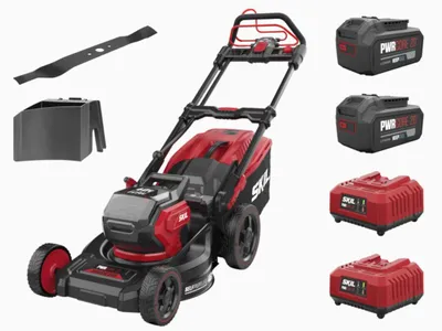 Immagine prodotto di SKIL 0151BA: Rasaerba a batteria brushless (2 batterie da 20V, larghezza di taglio di 46 cm, cesto di raccolta da 50 litri)