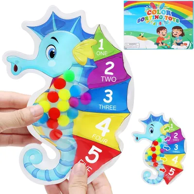 Produktbild von Sensorik Spielzeug Farben Sortieren,Sensorisches Spielzeug Autismus,Farbensortierspiel Zählen Superweiches Squeeze Sensorikspielzeug für Kinder ab 3