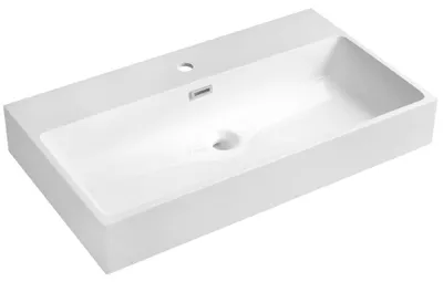 Immagine prodotto di Lavabo AQUATIC, marmo fuso, 80x46cm, bianco