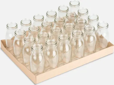 Produktbild von Deko-Glasflaschen, 24 Stück, Maße ca. 14x6cm, 250ml | Dekoflaschen