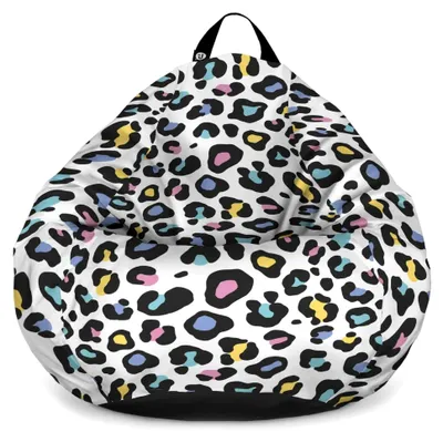 Produktbild von Sitzsack-Sessel Typ Birne L, Tierdruck (Leopard Pastell)