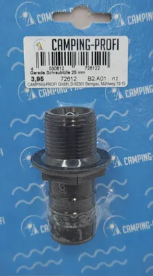 Produktbild von Gerade Schraubtülle für 25 mm Rohre/Schläuche aus Kunststoff/Metall, druckbeständig