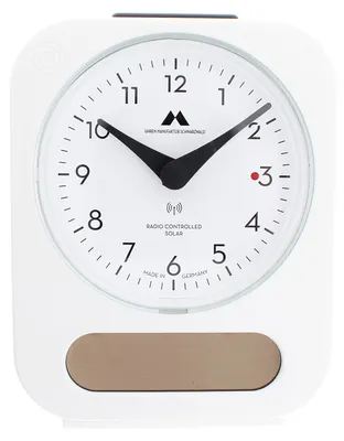 Obrázok produktu pre Hodiny Výroba Black Forest Rádio Solárny budík, dlhší čas chodu, tichý chod